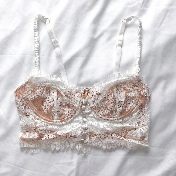 Lace Button Bustier Top - Picture 5 of 9